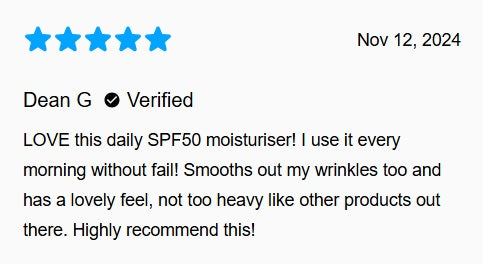 SPF DAILY MOISTURISER 50+ TAN 110gm